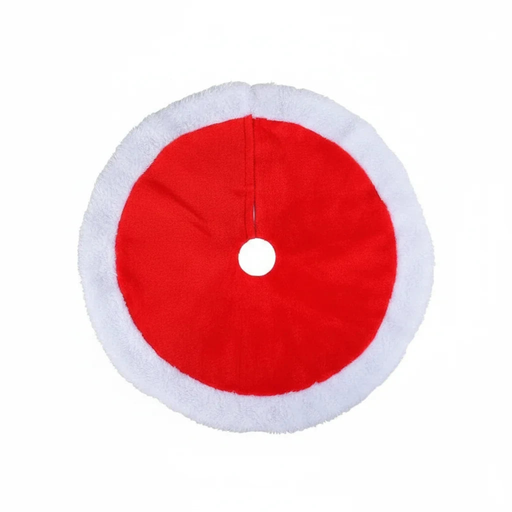 Christmas Tree Skirt with Plush Faux Fur for Small Tabletop 15-Inch Diameter - Image 2