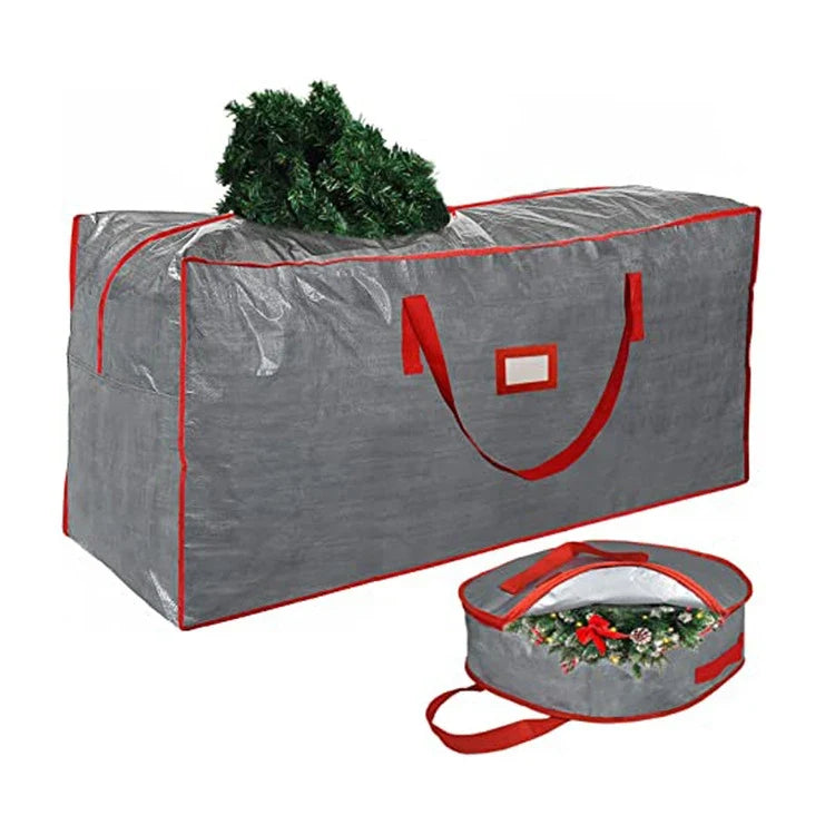 Christmas Tree Storage Bag with Heavy-Duty Waterproof Plastic and Dual Zipper Closure - Image 10