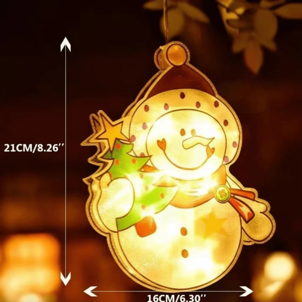 Christmas Window Lights with LED and Battery Operated Silhouette Decorations - Image 4