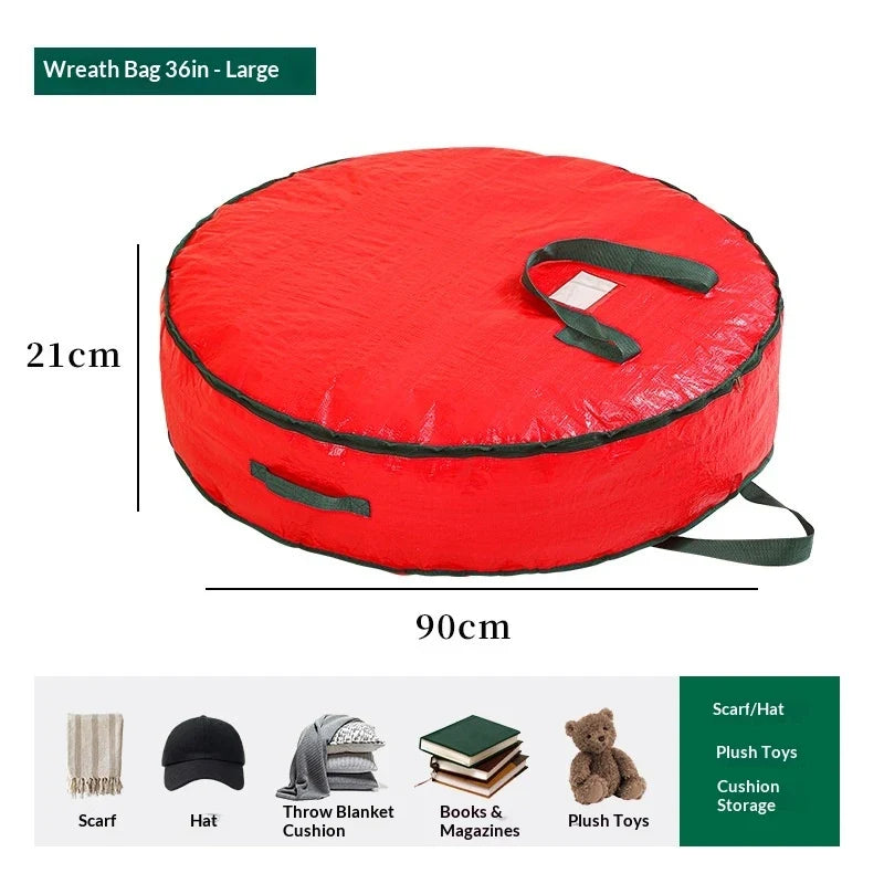 Christmas Wreath Storage Bag with Dual Zipper and Shoulder Strap - Image 15