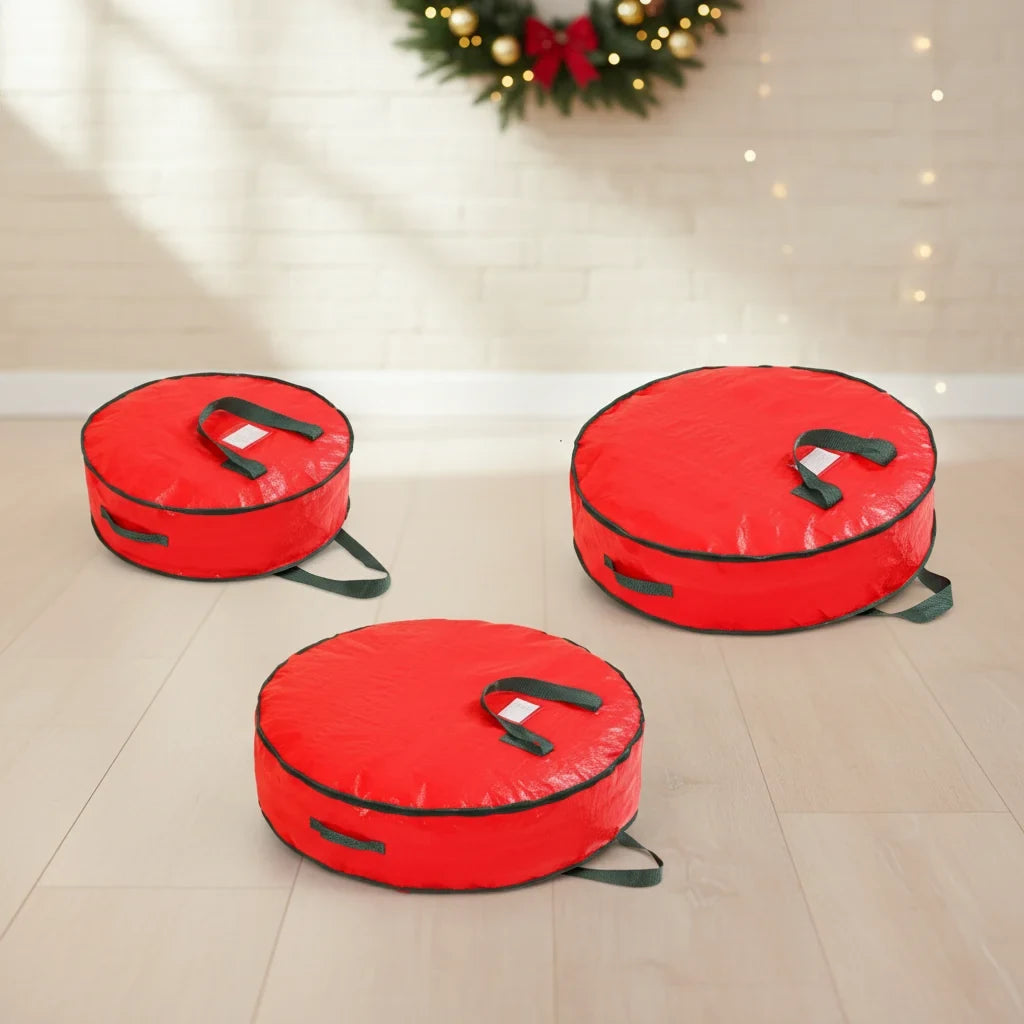 Christmas Wreath Storage Bag with Dual Zipper and Shoulder Strap - Image 5