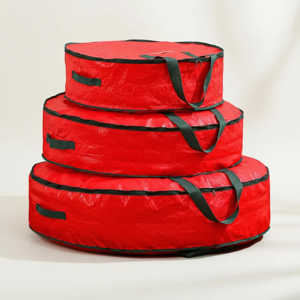 Christmas Wreath Storage Bag with Dual Zipper and Shoulder Strap - Image 8