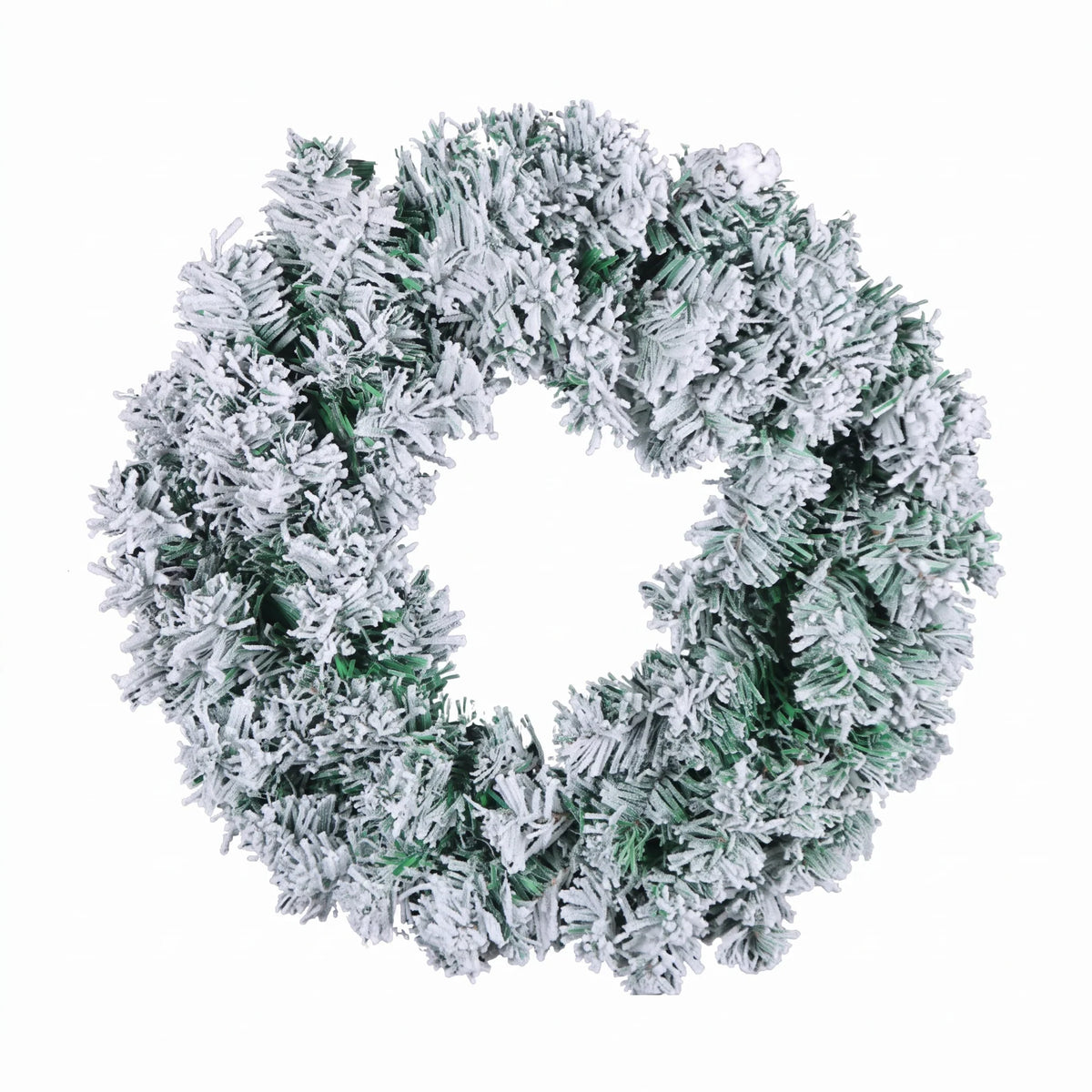 Christmas Wreath with Flocked Pine Needles and Snowflake Design for Door Hanging - Image 5