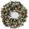 Christmas Wreath with Integrated LED Lights Artificial Pine Foliage Red Berries and Cones - Image 8