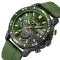 Chronograph Watch with Silicone Band Subdials Date Display and Luminous Hands - Image 1