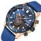 Chronograph Watch with Silicone Band Subdials Date Display and Luminous Hands - Image 2