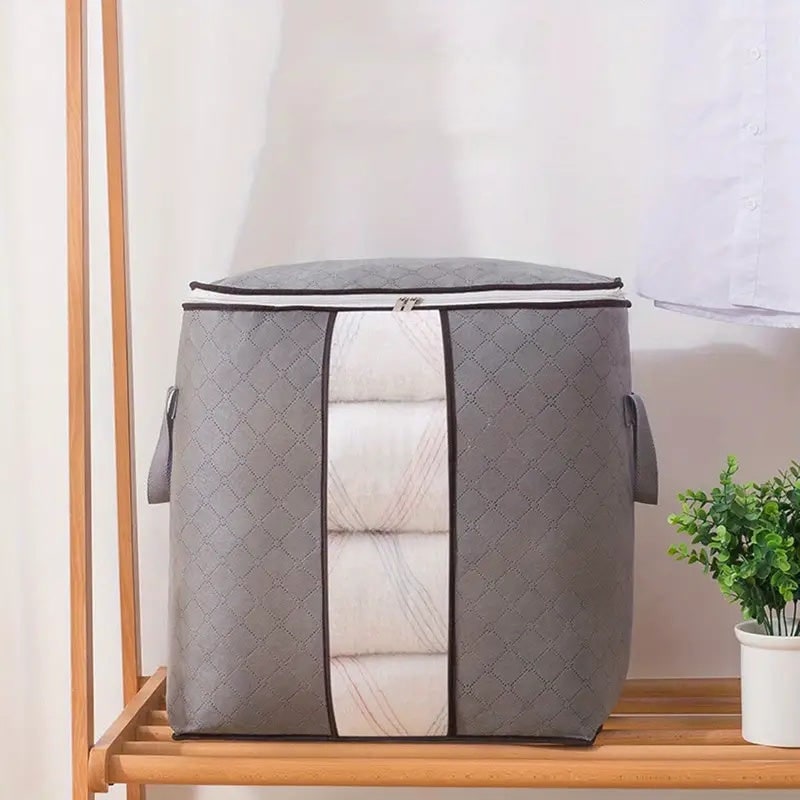 Clothes Storage Bins with Clear Window Foldable Fabric Organizer Bags - Image 3