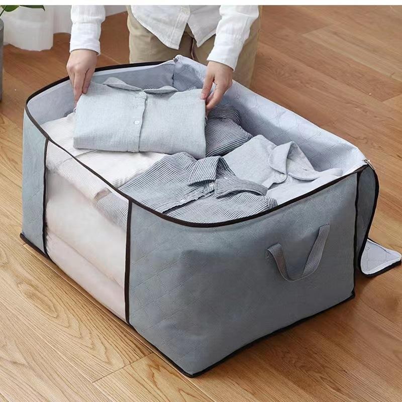 Clothes Storage Bins with Clear Window Foldable Fabric Organizer Bags - Image 9