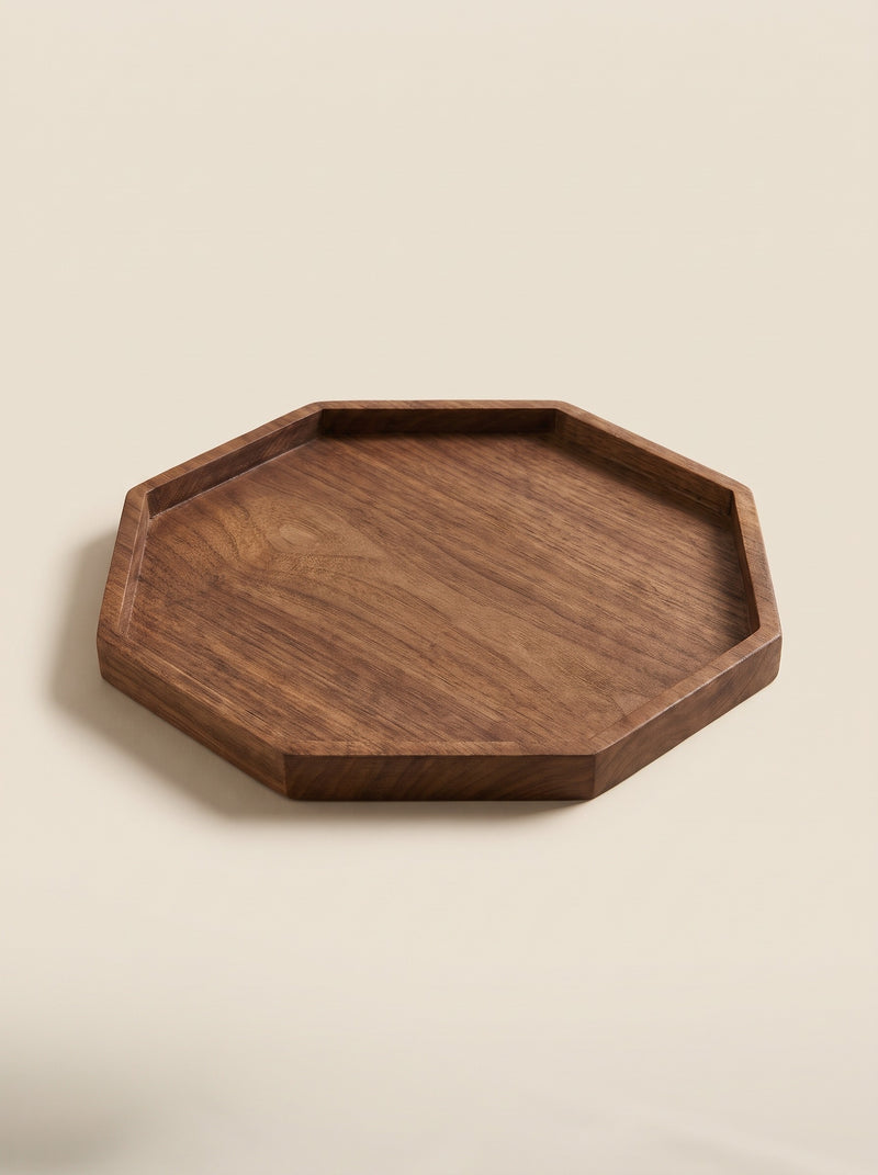 Das achteckige Holztablett

