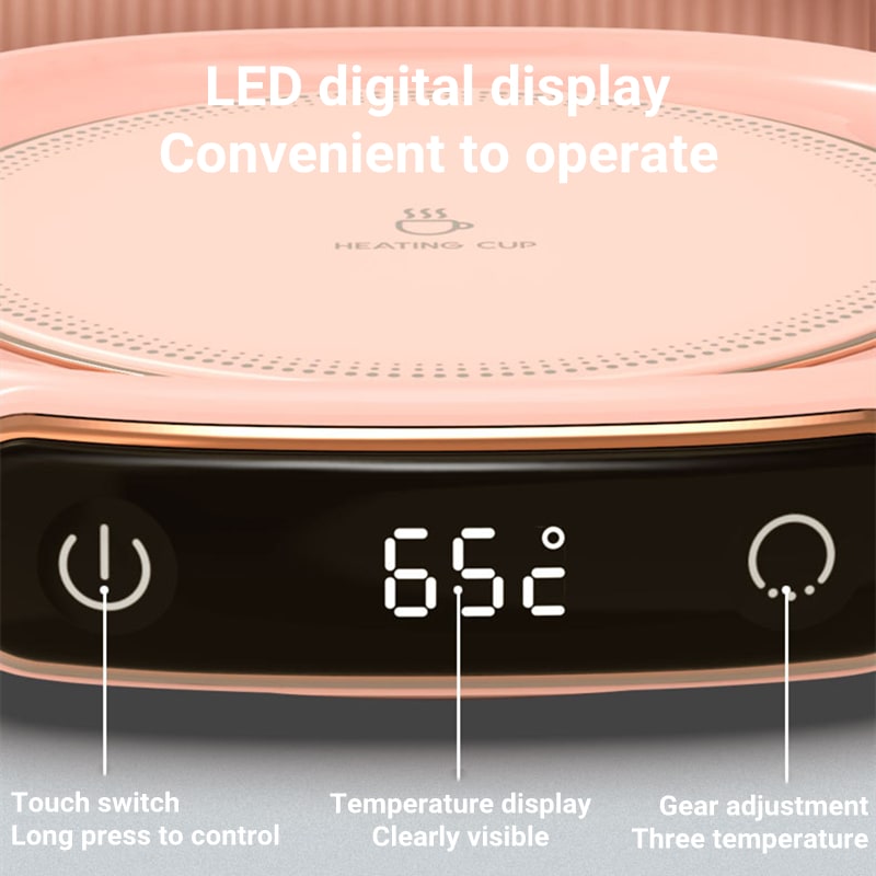 Coffee Mug Warmer and Cup Plate with LED Display and Touch Controls for Desk Electric - Image 1