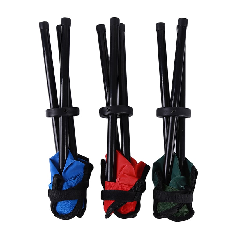 Collapsible Folding Camping Stool with Tripod Design Lightweight Portable Three Legged Compact Seat - Image 1