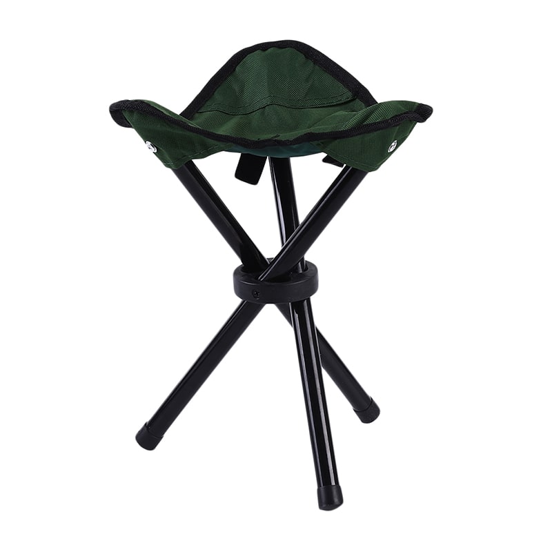 Collapsible Folding Camping Stool with Tripod Design Lightweight Portable Three Legged Compact Seat - Image 6