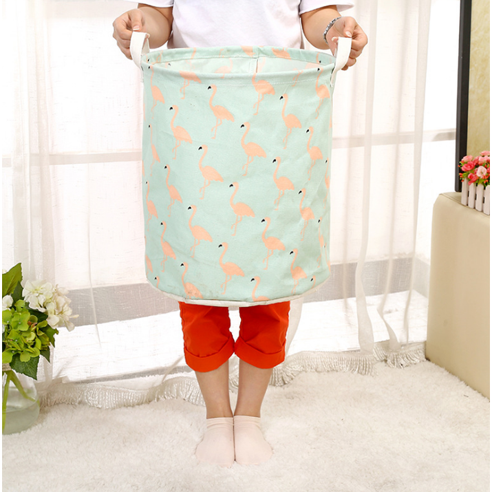 Collapsible Laundry Hamper Basket with Canvas Handles Foldable Storage Bin Plastic - Image 12