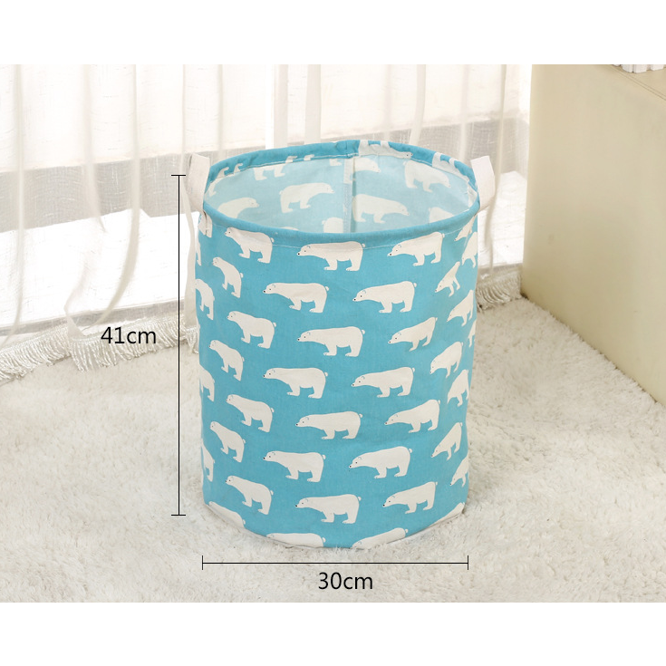 Collapsible Laundry Hamper Basket with Canvas Handles Foldable Storage Bin Plastic - Image 6