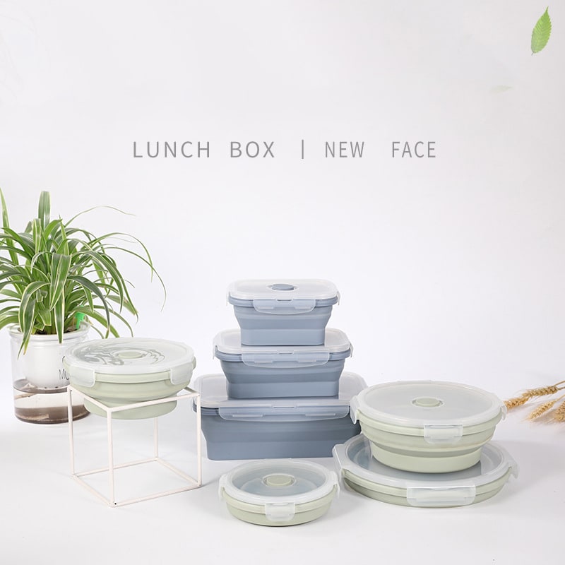 Collapsible Lunch Box with Silicone Bento Containers and Snap-Lock Lids Heatable - Image 4