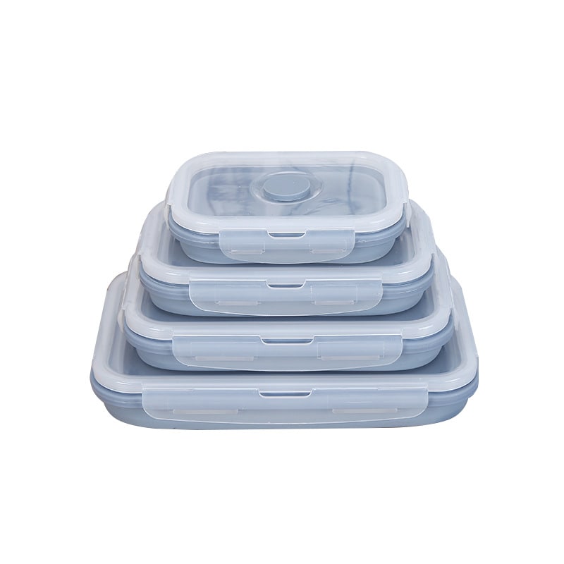 Collapsible Lunch Box with Silicone Bento Containers and Snap-Lock Lids Heatable - Image 8