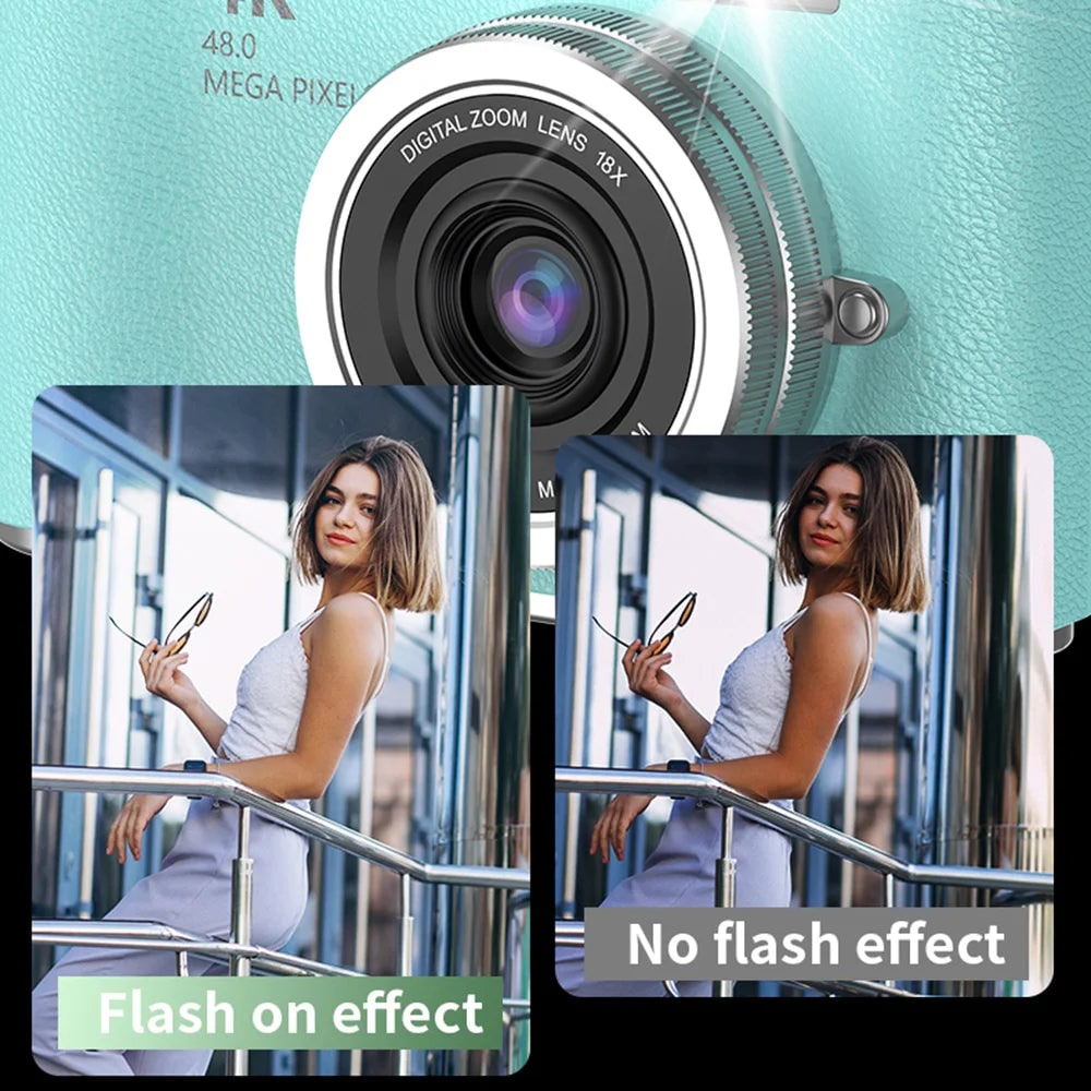 Compact Digital Camera Vlogging 4K Flip Screen Portable Rechargeable - Image 17