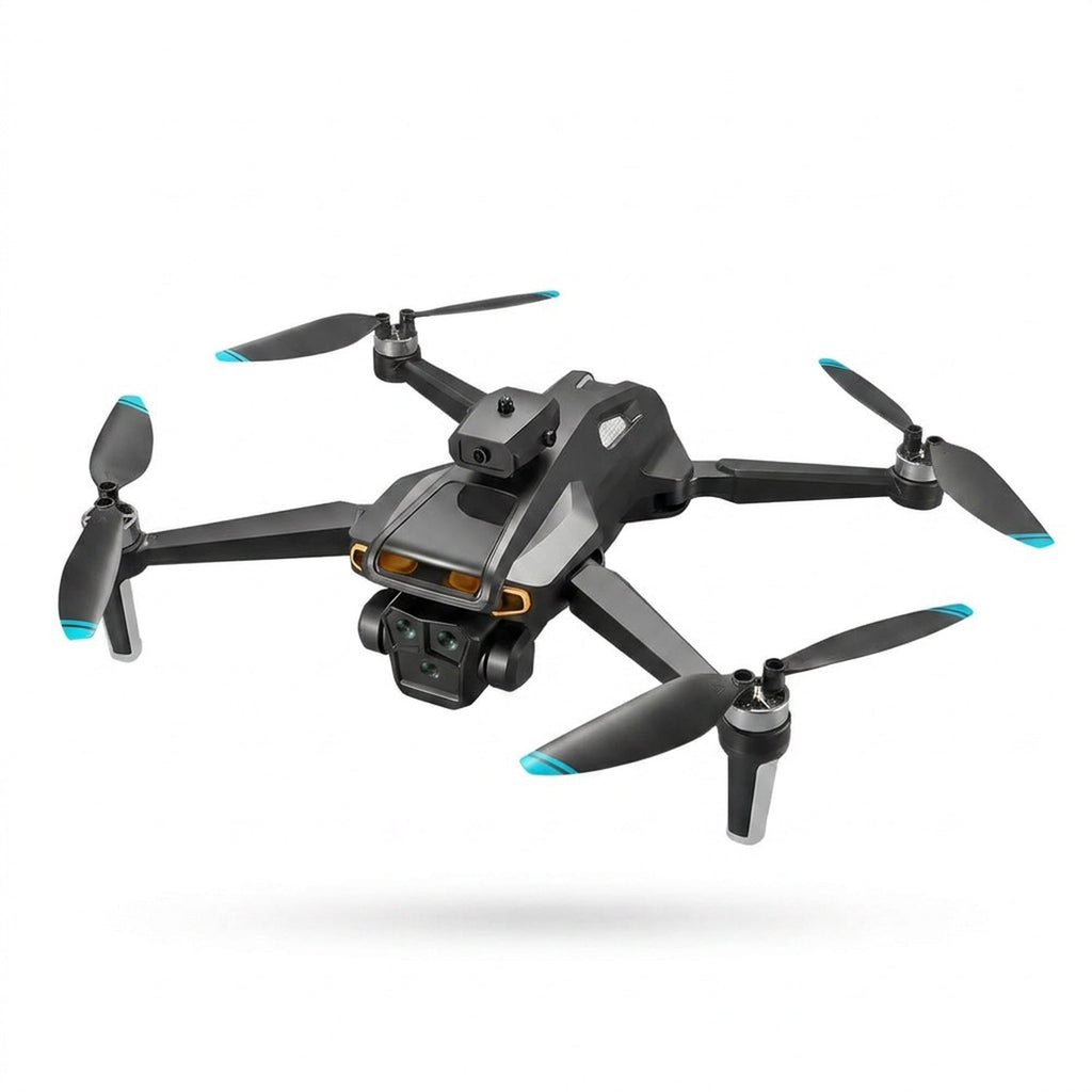 Compact Foldable Camera Drone with Triple Lens Gimbal and Quadcopter Design for Aerial Photography - Image 1