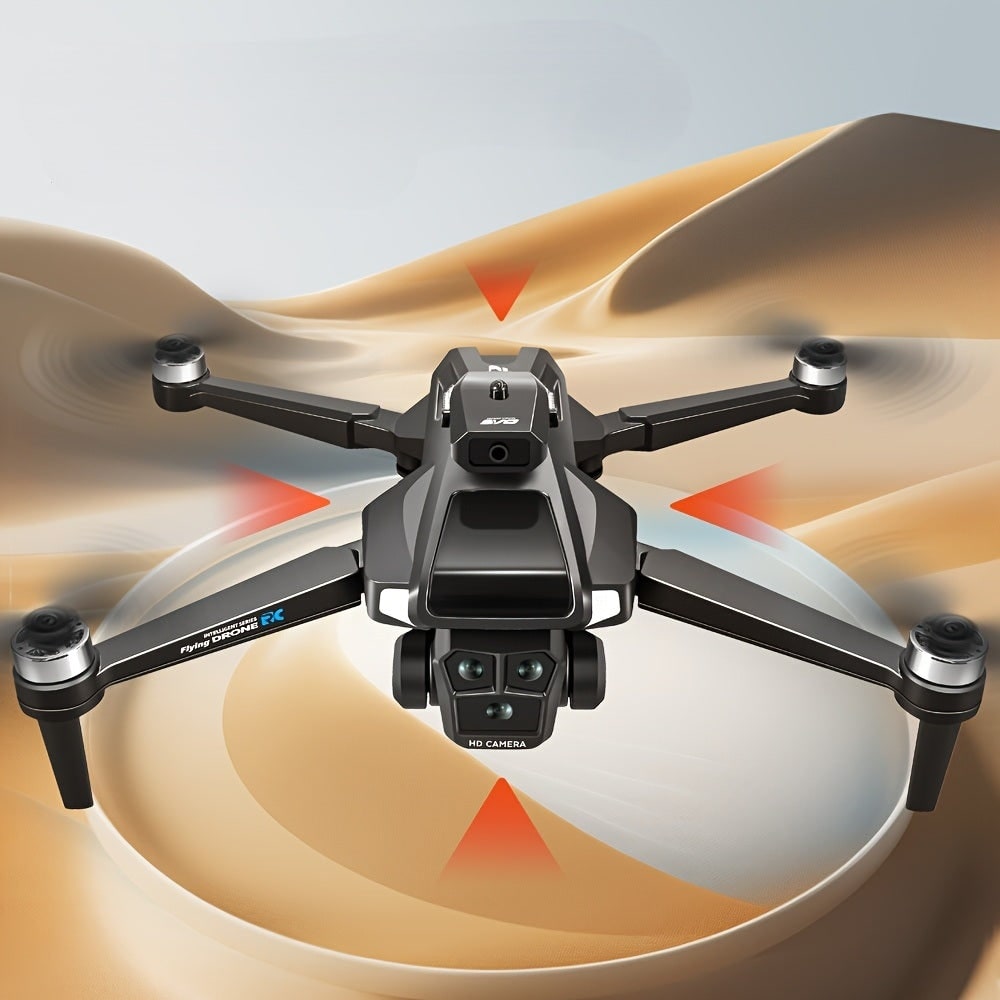 Compact Foldable Camera Drone with Triple Lens Gimbal and Quadcopter Design for Aerial Photography - Image 10