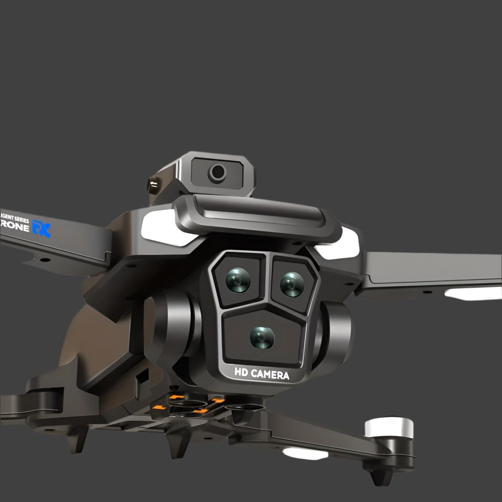 Compact Foldable Camera Drone with Triple Lens Gimbal and Quadcopter Design for Aerial Photography - Image 9