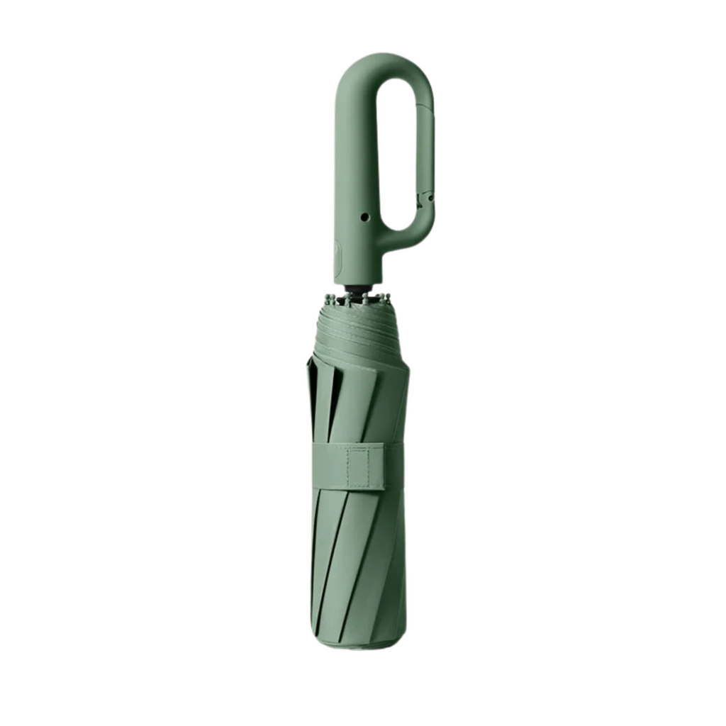 Compact Travel Umbrella Windproof Automatic Folding Portable Carabiner Uv Protection - Image 4
