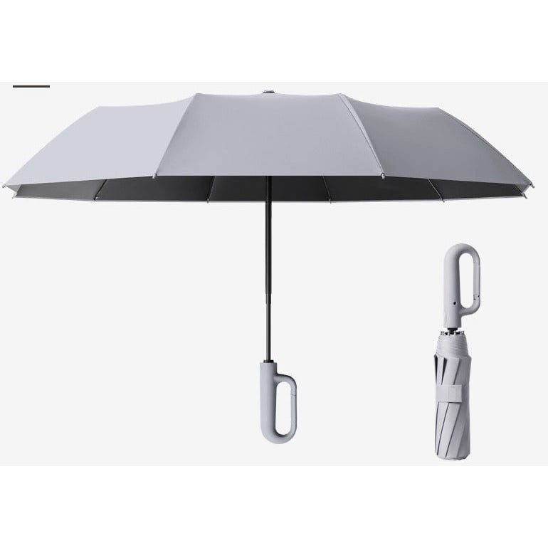 Compact Travel Umbrella Windproof Automatic Folding Portable Carabiner Uv Protection - Image 5
