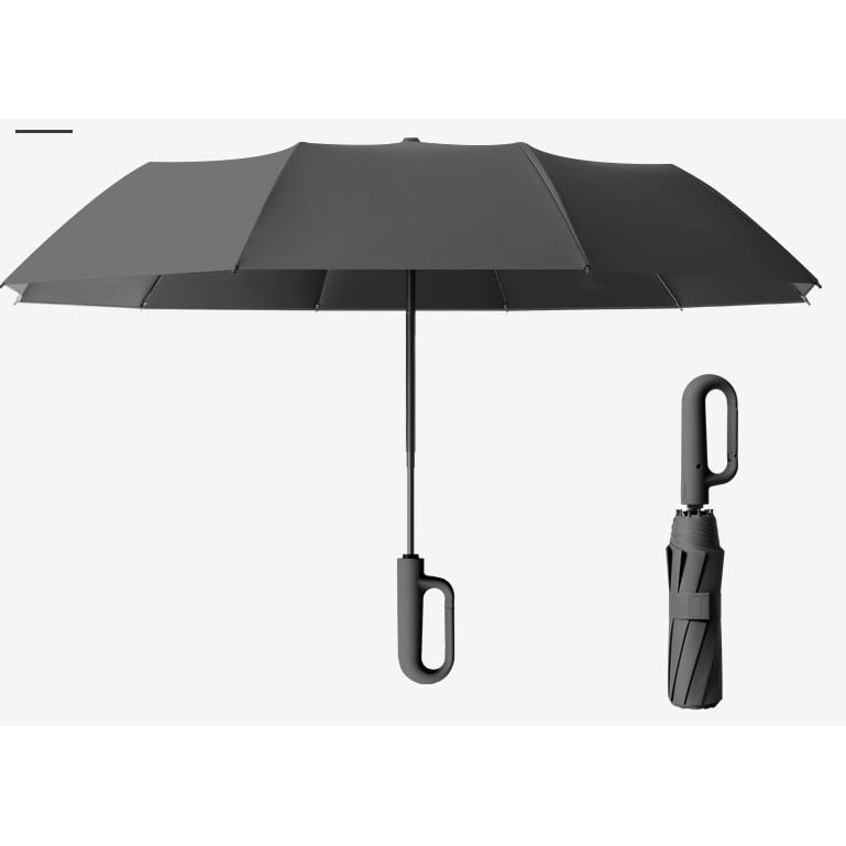 Compact Travel Umbrella Windproof Automatic Folding Portable Carabiner Uv Protection - Image 6