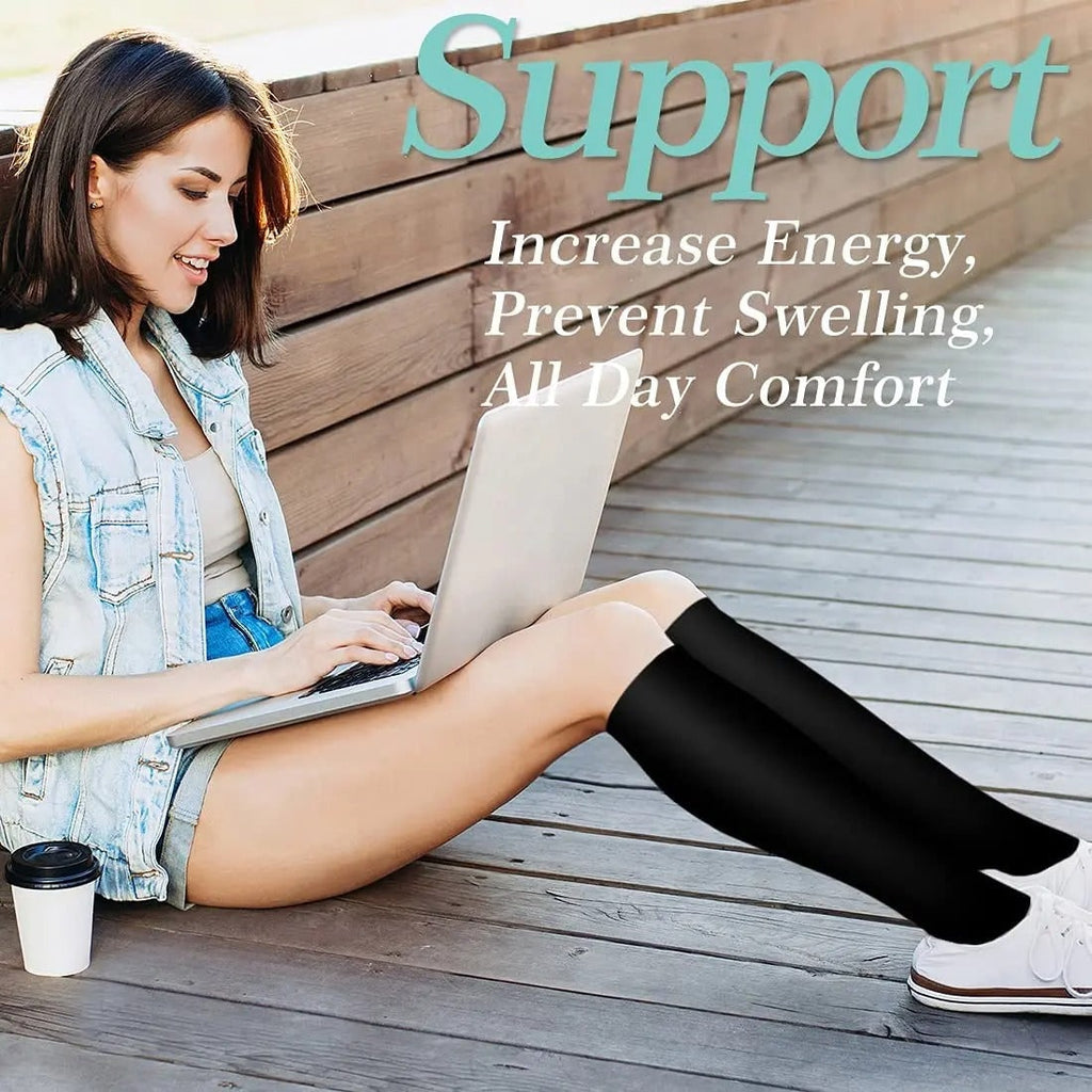 Compression Support Socks and with Moisture Wicking and Reinforced Heel Toe - Image 2