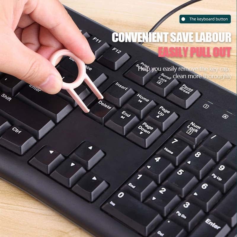 Computer Keyboard Cleaning Kit with Retractable Brush Keycap Puller and Microfiber Screen Wipe - Image 5