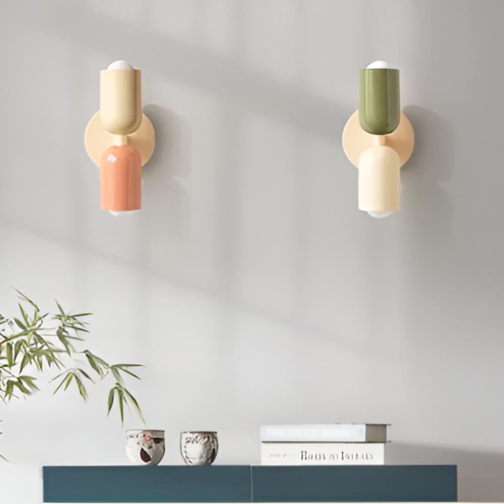 Contemporary Wall Sconce Lighting with Dual Up Down Direction and Color Block Design - Image 4