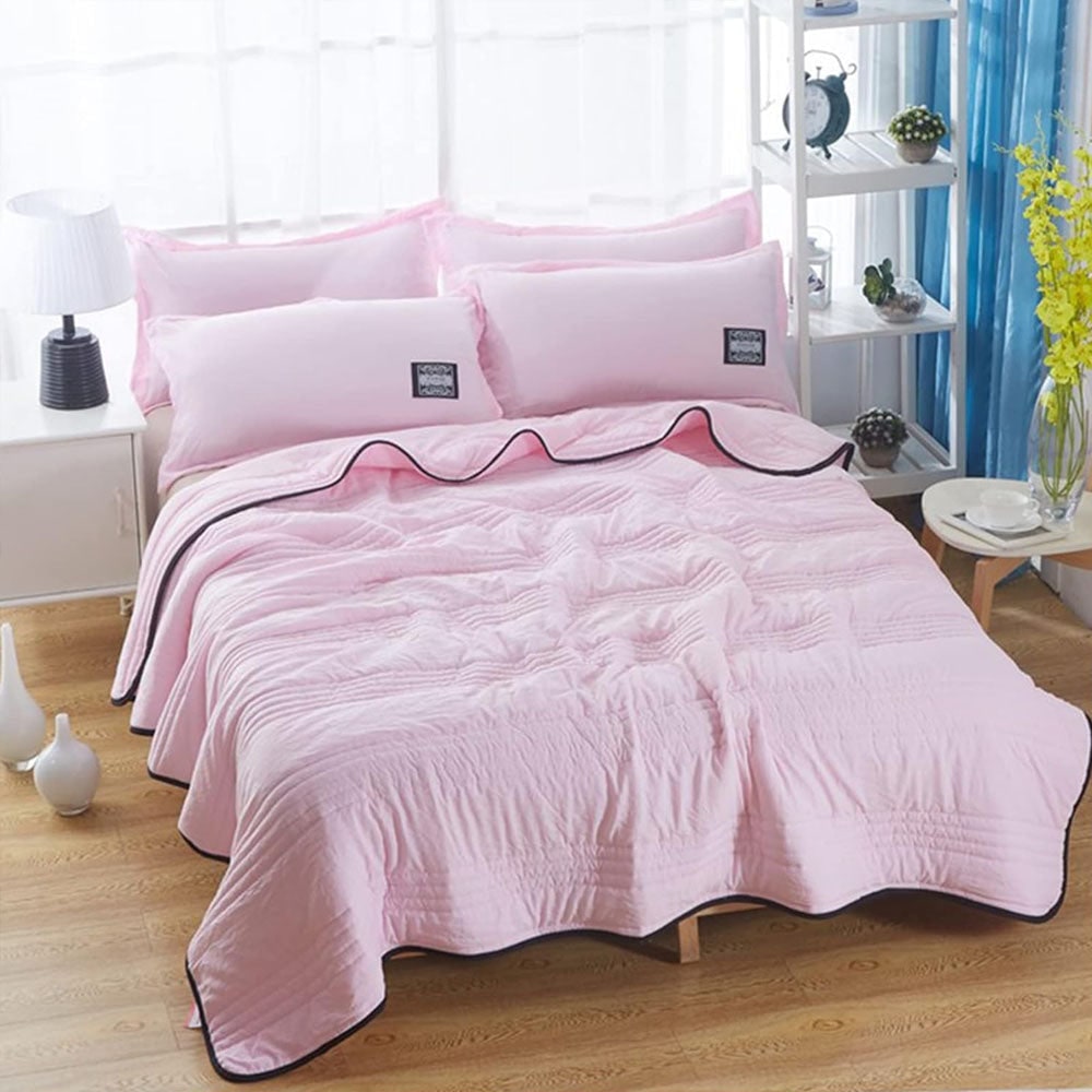 Cooling Blanket with Channel Quilted Design and Soft Crinkled Texture - Image 9