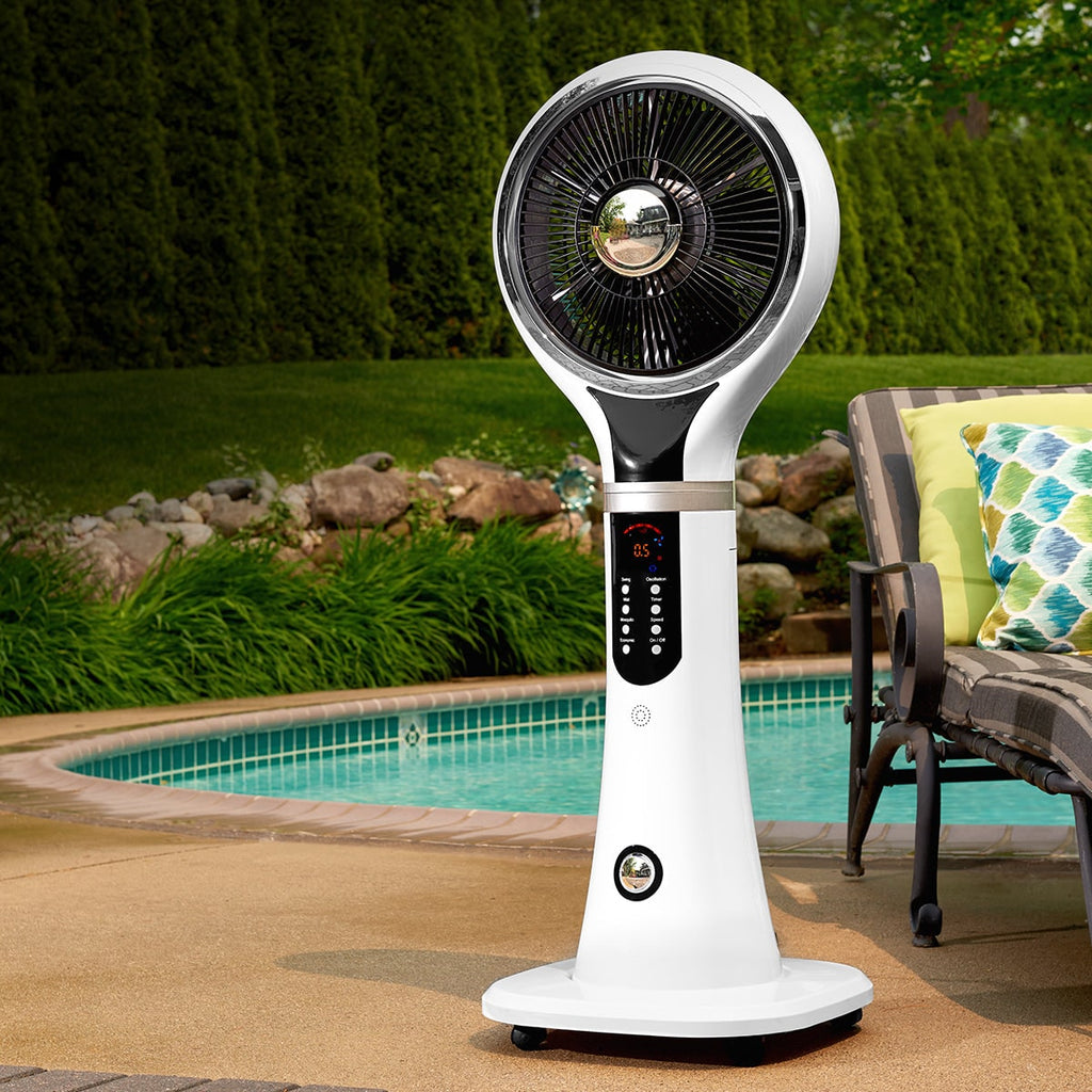 Cooling Fan Portable Evaporative Cooler Misting Pedestal Digital LED Display Oscillating - Image 10