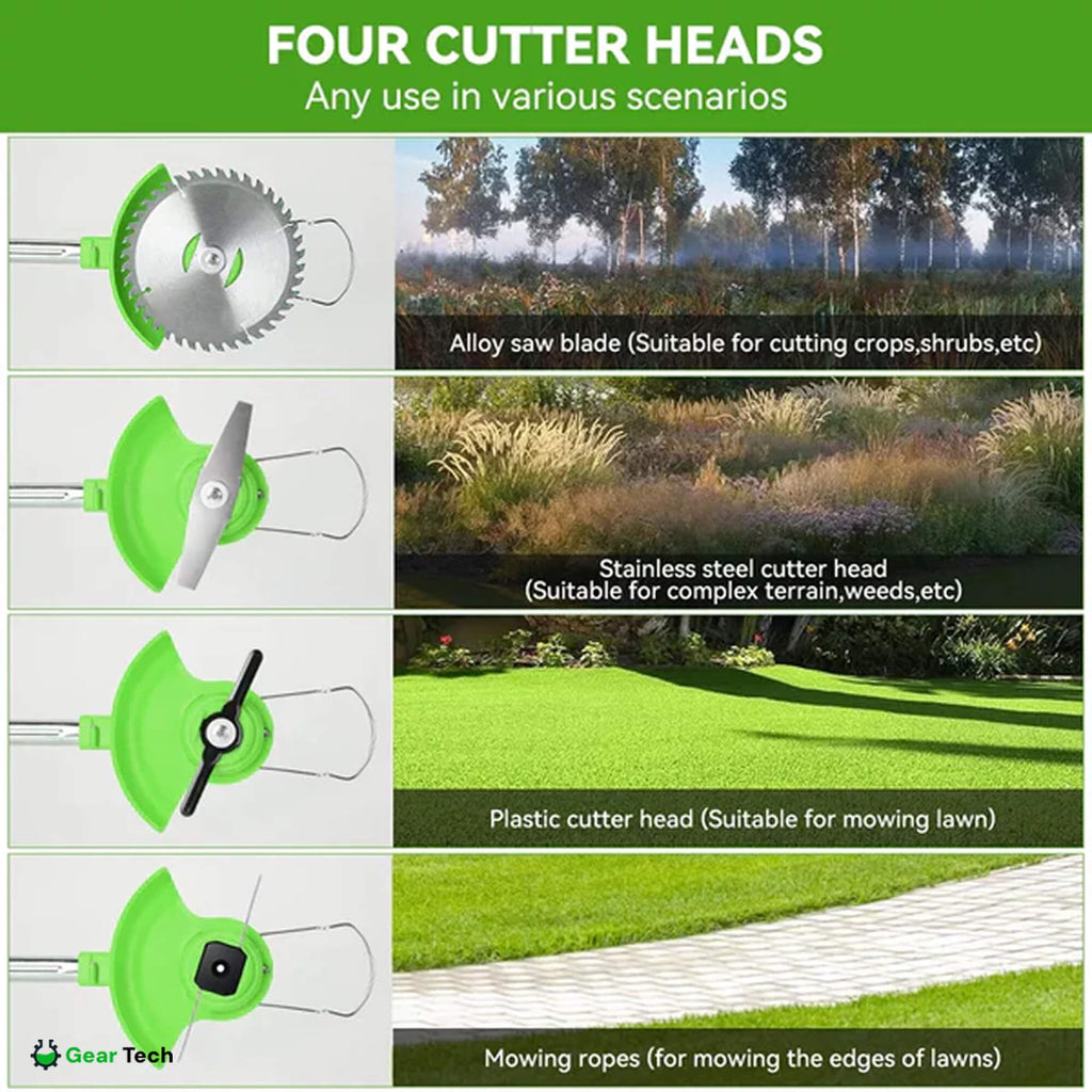 Cordless Grass Trimmer String with Adjustable Head and Edging for Lawn Care Line - Image 4