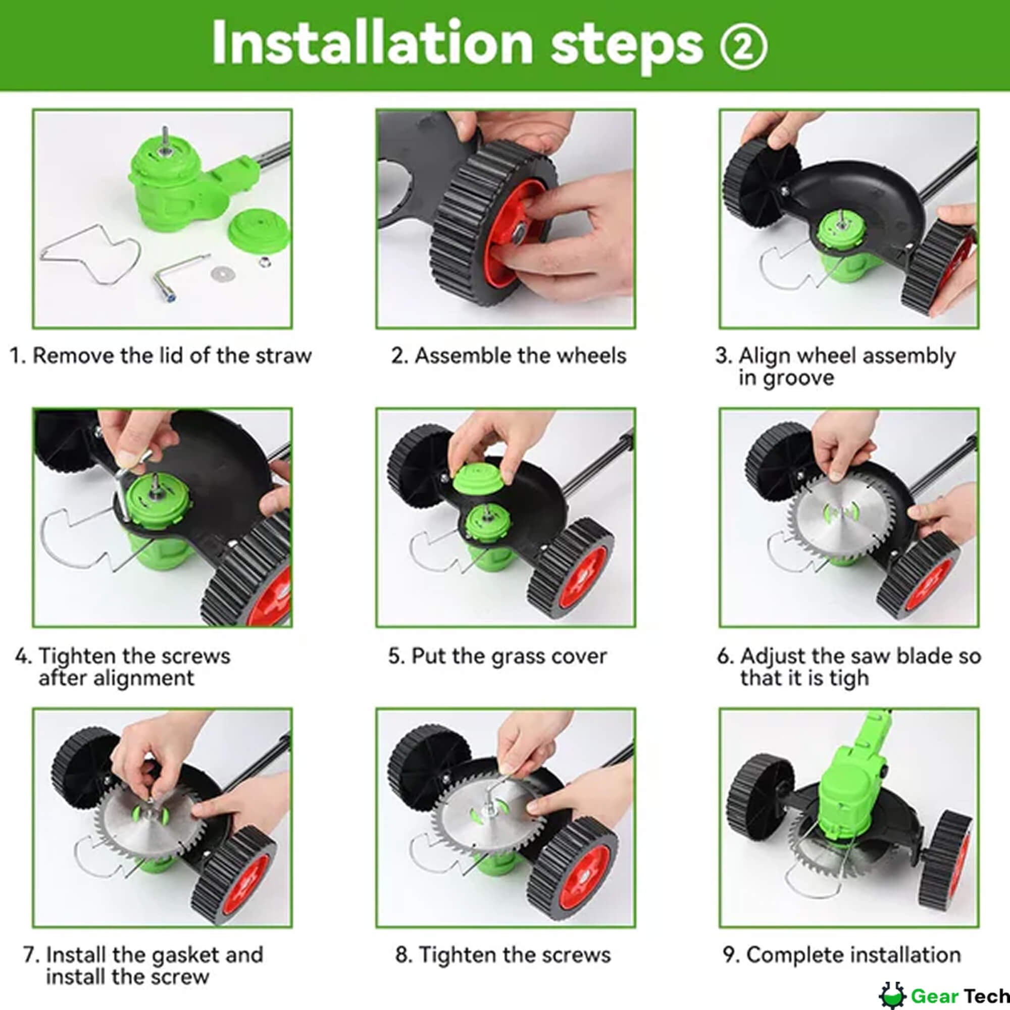 Cordless Grass Trimmer String with Adjustable Head and Edging for Lawn Care Line - Image 7