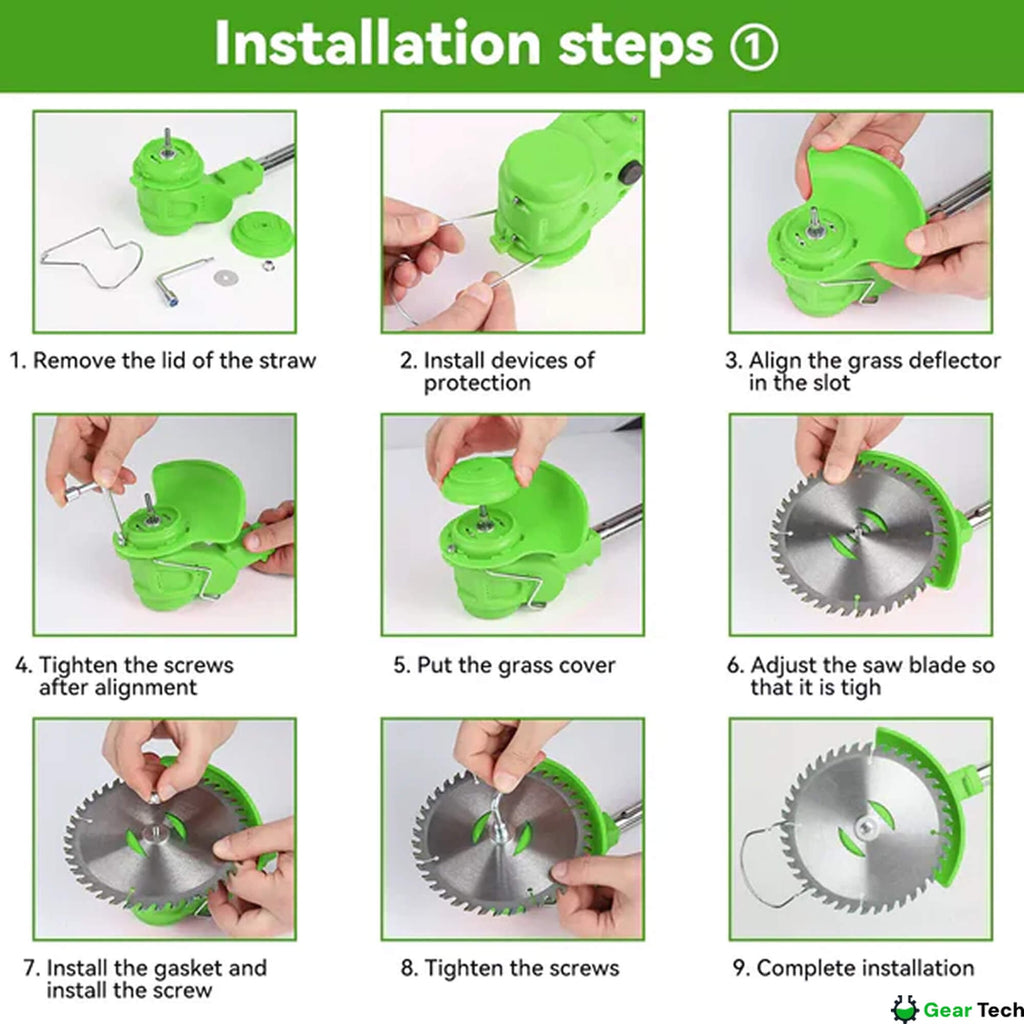 Cordless Grass Trimmer String with Adjustable Head and Edging for Lawn Care Line - Image 9