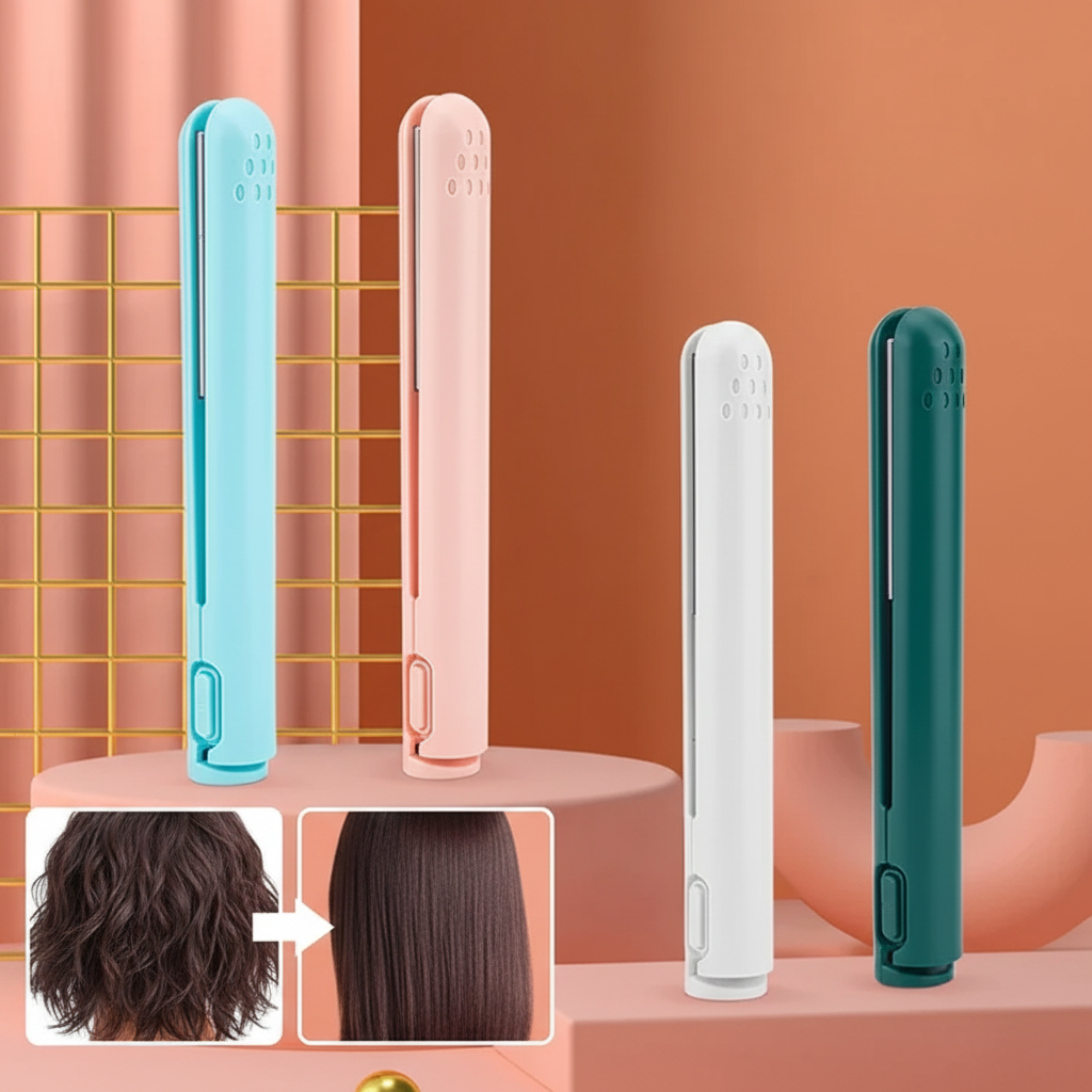 Cordless Hair Straightener Mini Portable Rechargeable Ceramic Plates Wireless Travel - Image 7