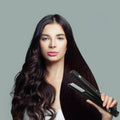 Cordless Hair Straightener Portable Rechargeable Ceramic Plates USB Wireless Black - Image 1