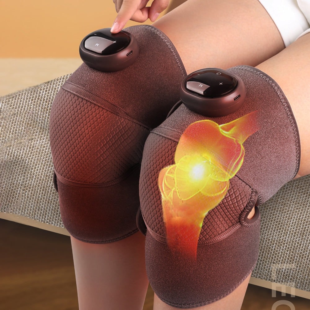 Cordless Heated Knee Massager with Vibration Heat and Digital Display for Arthritis Pain Relief - Image 2