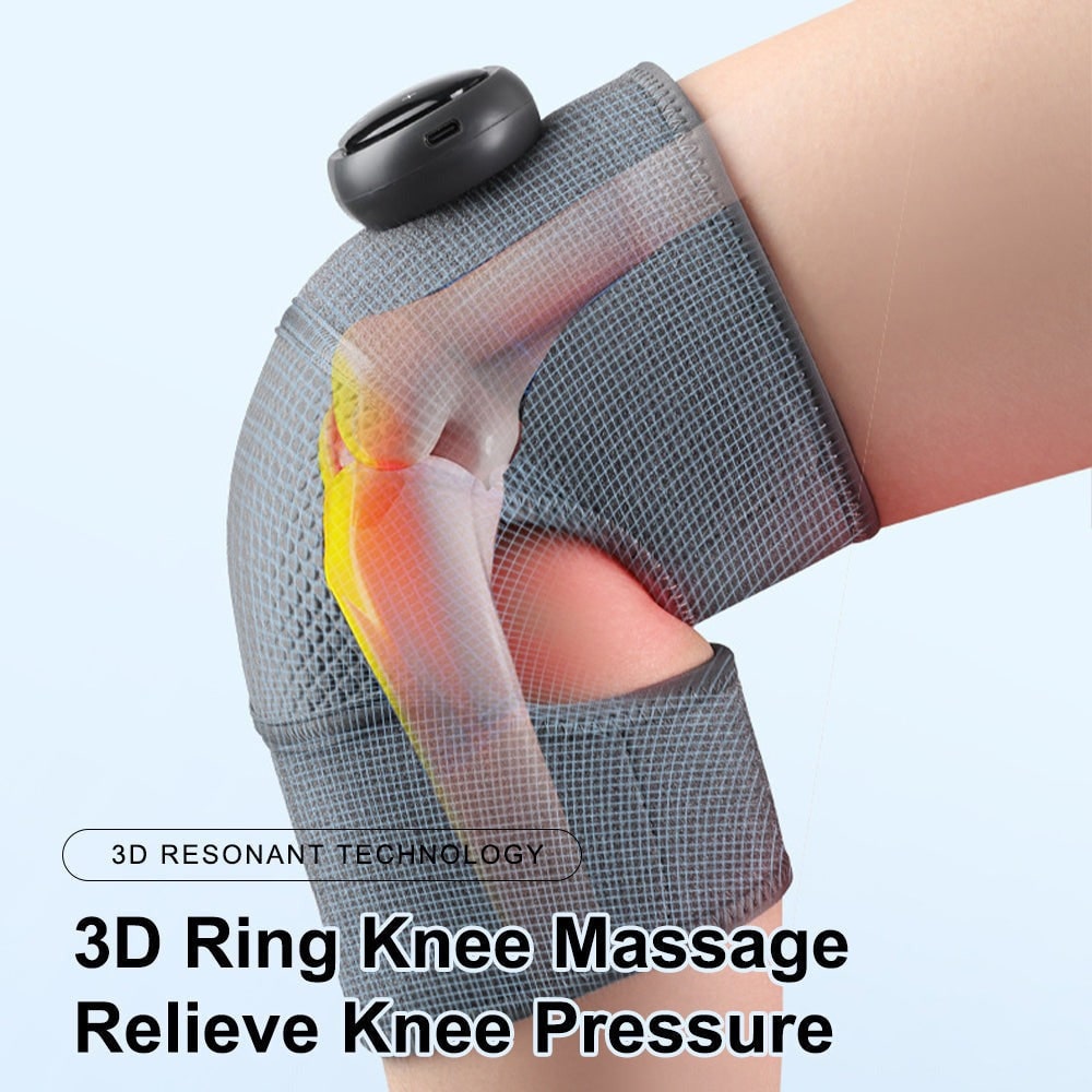 Cordless Heated Knee Massager with Vibration Heat and Digital Display for Arthritis Pain Relief - Image 4
