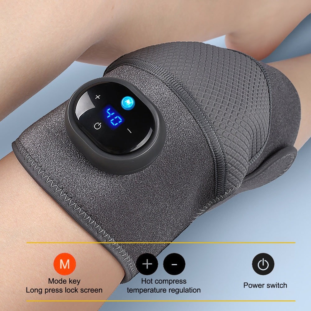 Cordless Heated Knee Massager with Vibration Heat and Digital Display for Arthritis Pain Relief - Image 8