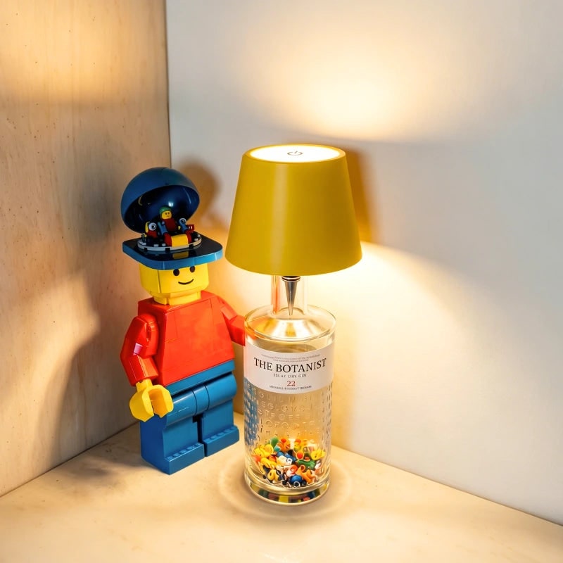 Cordless Lamp Bottle LED Rechargeable Portable Conical Shade - Image 13