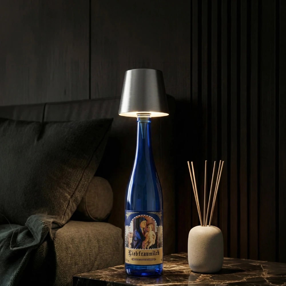 Cordless Lamp Bottle LED Rechargeable Portable Conical Shade - Image 17