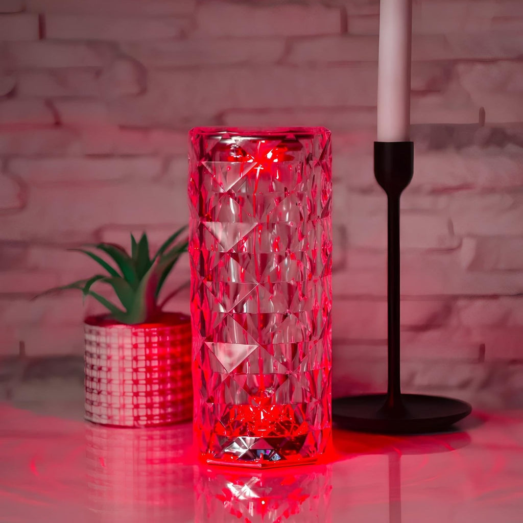 Cordless Rechargeable Table Lamp Acrylic Crystal Touch Control Ripple Light Sensor - Image 11