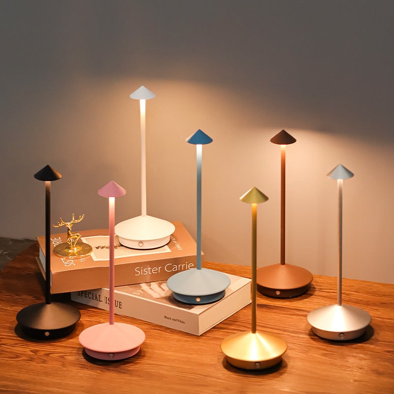 Cordless Table Lamp with USB Rechargeable Battery and Minimalist LED Design - Image 1