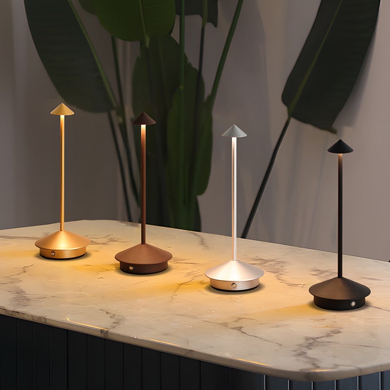 Cordless Table Lamp with USB Rechargeable Battery and Minimalist LED Design - Image 2