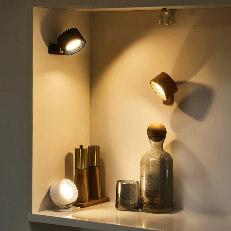 Cordless Wall Sconce Battery Operated Rechargeable Light Magnetic Adjustable LED - Image 1