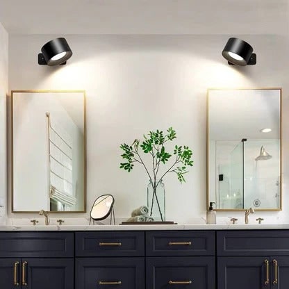 Cordless Wall Sconce with Modern Lighting Battery Powered 360° Rotating Magnetic Mount - Image 9