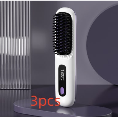 Cordless Wireless Hair Straightener Brush with Fast Heating USB Charging and Storage Pouch - Image 12