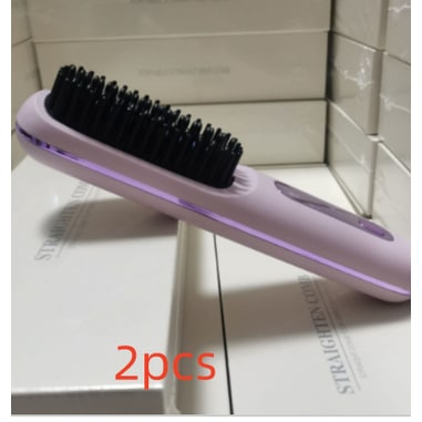 Cordless Wireless Hair Straightener Brush with Fast Heating USB Charging and Storage Pouch - Image 15