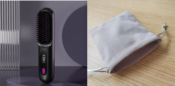 Cordless Wireless Hair Straightener Brush with Fast Heating USB Charging and Storage Pouch - Image 18